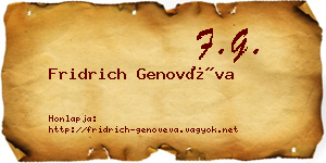 Fridrich Genovéva névjegykártya